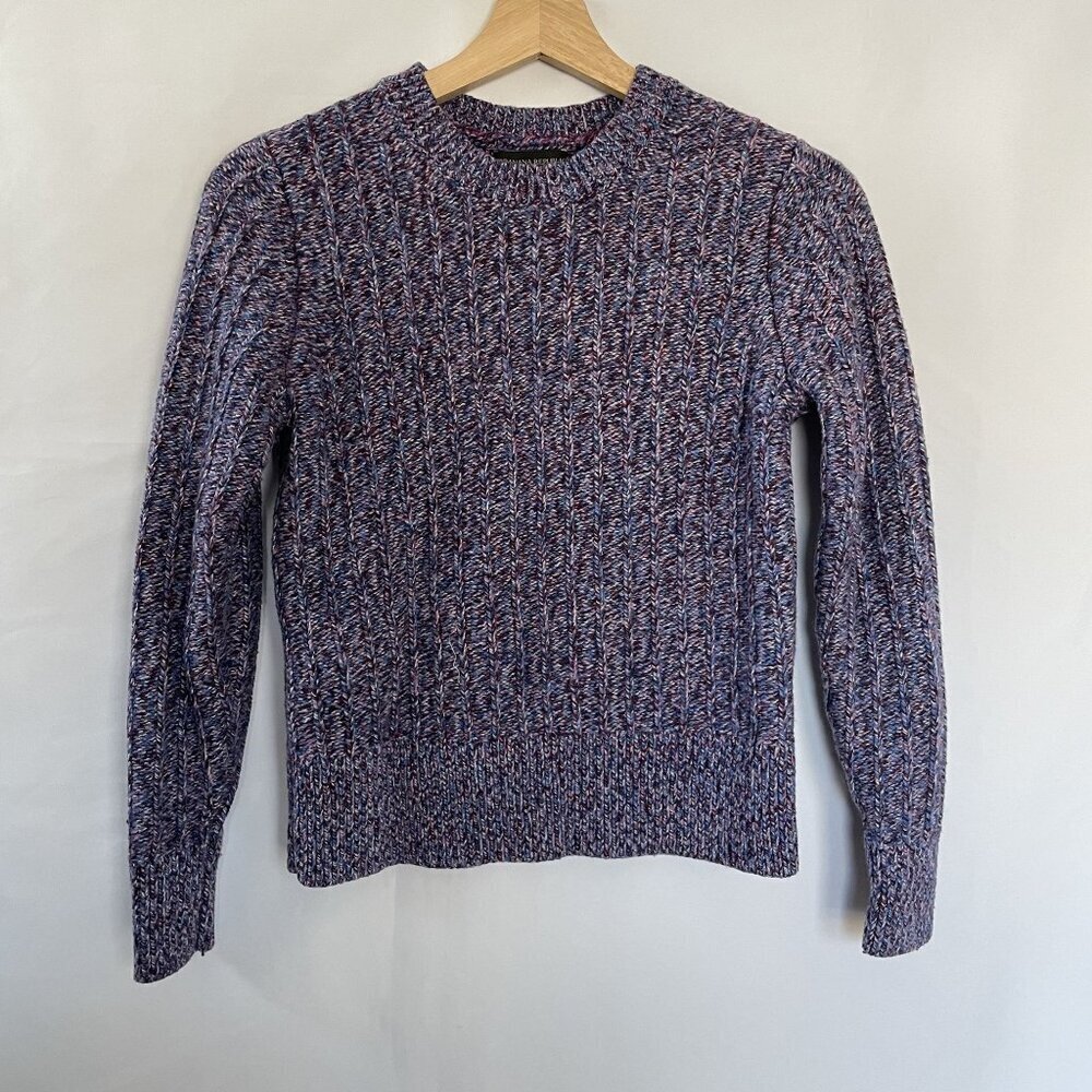 Banana Republic Womens Cable Knit Sweater S Multicolor Wool Blend crewneck
